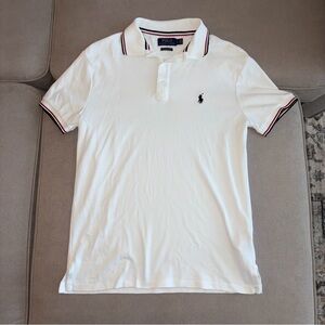 Polo Ralph Lauren White Polo with Red & Navy Contrast Trim